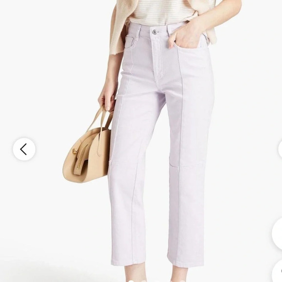 Maje Perry Purple Straight Leg High Rise Jeans Size 25 - Picture 3 of 8